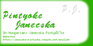 pintyoke janecska business card